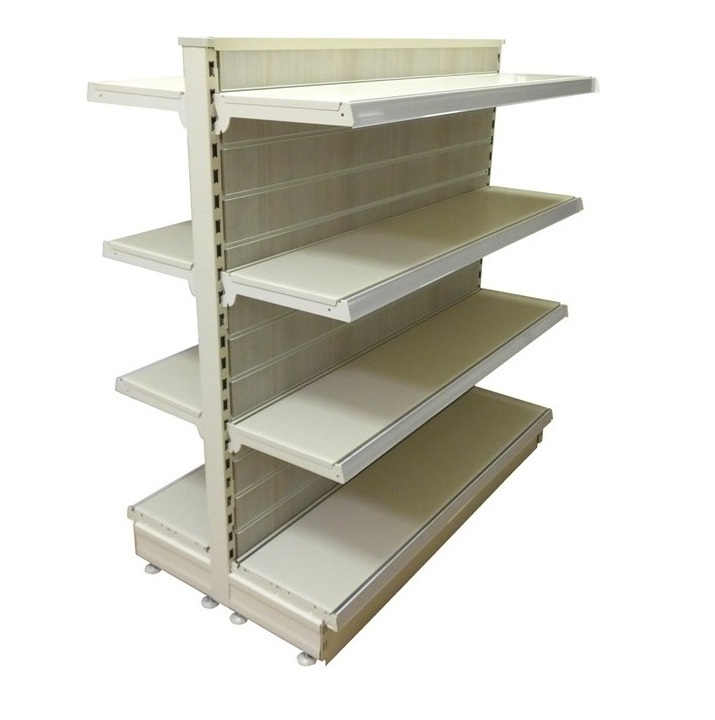 Gondola Shelving & End Units with Slatwall Panels to Rear