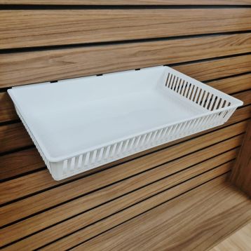 Slatwall Crated Box Jumbo White