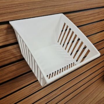 Slatwall Crated Box Tilt Medium White