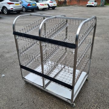 Used Stainless Steel Bread / Cake Shelving Unit on Wheels