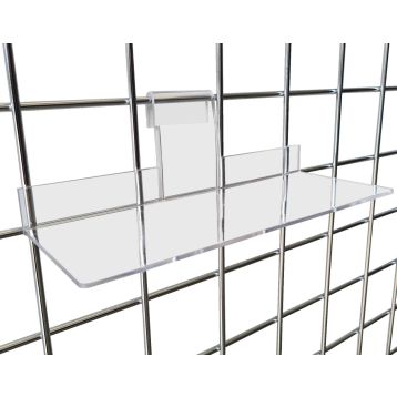 Gridwall Perspex Shoe Shelves