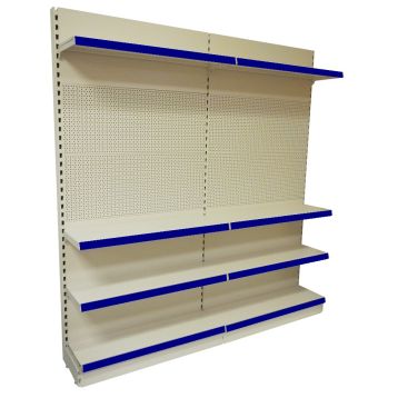 Wall Shelving : 1000mm Peg Panel / Shelved 2 x Joining Bays