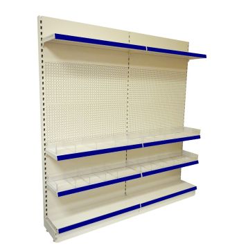Wall Shelving : 1250mm Peg Panel / Shelved 2 x Joining Bays