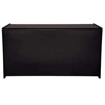 Economy Self Assembly Counter Solid 1800mm Black 1536