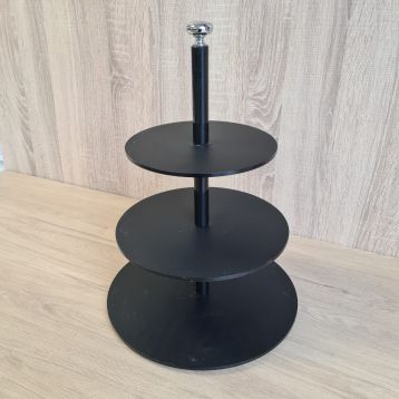 Used 3 Tier Acrylic Display Cake Stand - Black