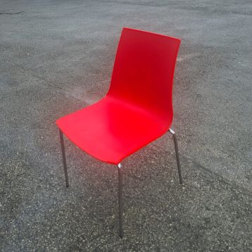 Used Red & Chrome Chairs (O)