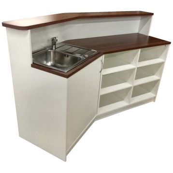 Pharmacy Counter with Sink (EXAMPLE PHARMACY18) - PRICE ON REQUEST