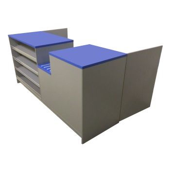 Convenience Store Counter With Blue Laminate Top (SFSC7)