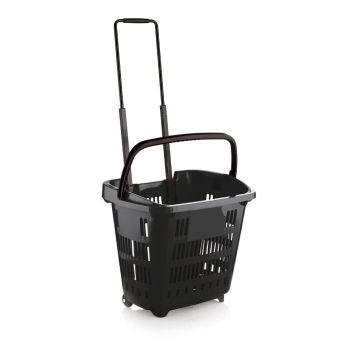 Black Plastic Trolley Basket 34 Litre **Clearance**
