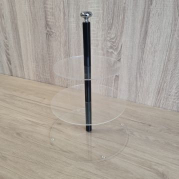 Used 3 Tier Acrylic Display Cake Stand - Clear