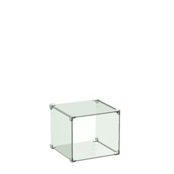 1 X SINGLE GLASS CUBE DISPLAY (350mm x 350mm GLASS)