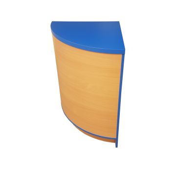 Beech Solid Corner With Blue Laminate Top