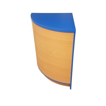 Beech Solid Corner With Blue Laminate Top (SFSC79)