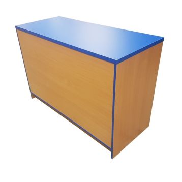 Solid Cash & Wrap Counter with Blue Laminate Top (SFSC35)