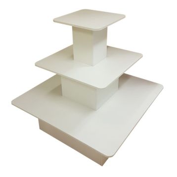 3 Tier Square Island Unit - White (EUR15)