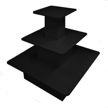 3 Tier Square Island Unit - Black (EUR16)