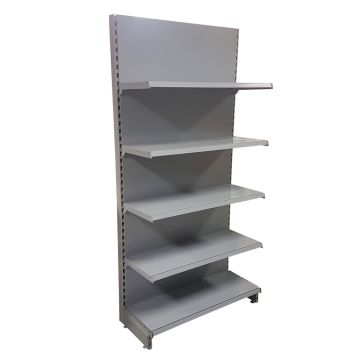 Wall Shelving Silver: 1000mm - Starter Unit (No Kickplate / Epos Ticket Edge)