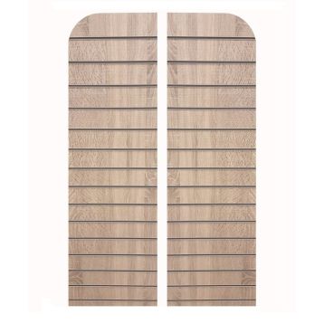 Rustic Oak Slatwall End Panels For Wall / End Unit (1650mm x 455mm)