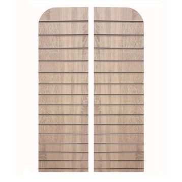 Rustic Oak Slatwall End Panels For Wall / End Unit (1650mm x 455mm)