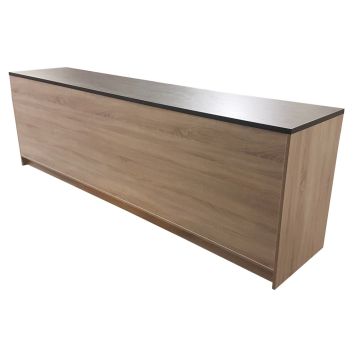 Solid Counter in Rustic Oak with Grey Marmoleum Top (SFSC33)