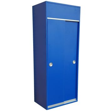 BLUE CIGARETTE GANTRY UNIT WITH SLIDING DOORS