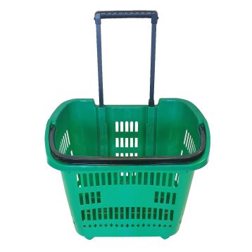 Green Plastic Shopping Trolley - Genslide