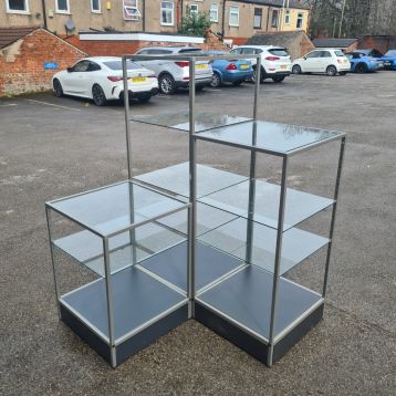 Used Set of 3 Glass Display Units (A)