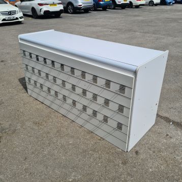 Used White 1800mm Solid Counter With Slatwall 