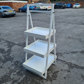 Used 3 Tier Display Stand With Wood Trays (A)