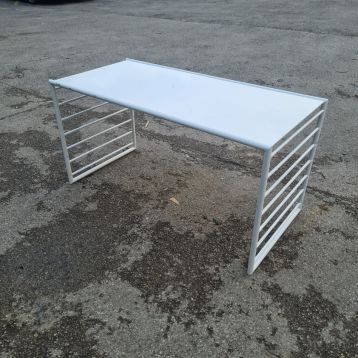 Used White Metal Display Table
