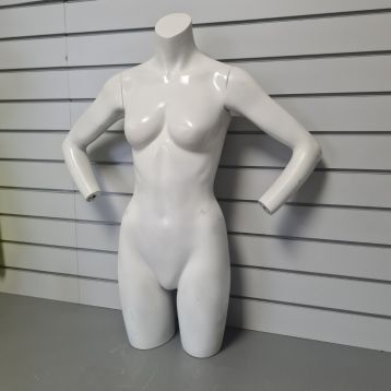 Used White Female Half Body Form Mannequin (A4)