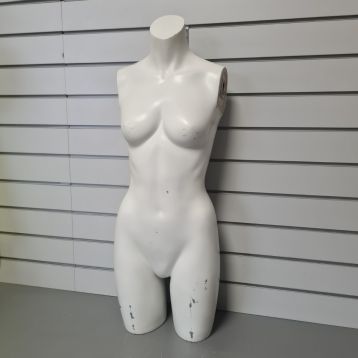 Used White Female Mannequin Body Form - No Arms (A25)