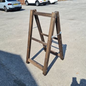 Used Wooden Outdoor Pavement Poster Display Frame