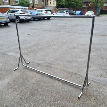 Used Standard 6ft Chrome Heavy Duty Fishtail Garment Rails