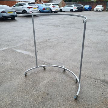 Used Silver Half Round Garment Rails