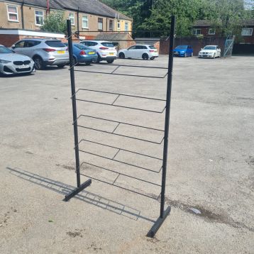 Used Black Metal 6 Tier Shoe Rack