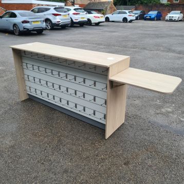 Used Slatwall Counter With End Flap
