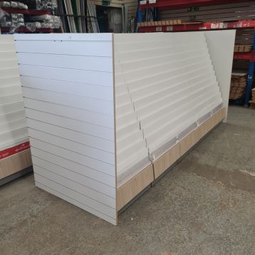 Used 3 x Double Sided Greeting Card Units With Slatwall End Panels