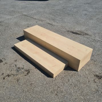 Used Wood Display Plinths Set