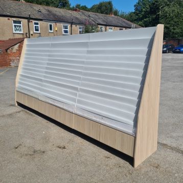 Used 3 x 1220mm Wall Greeting Card Units with End Panels