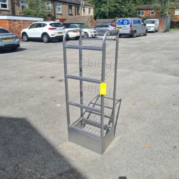 Used Silver Sloping Shelf Stand