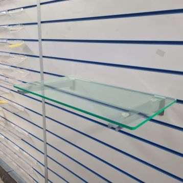 Used Perspex Display Shelves & Slatwall Brackets - 310mm x 595mm