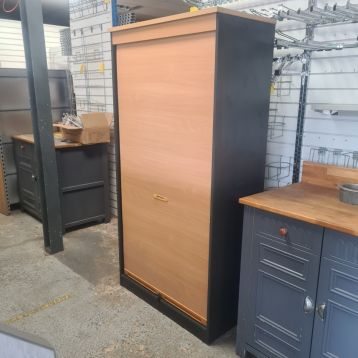 Used Tall Storage Cupboard with Lockable Tambour Door