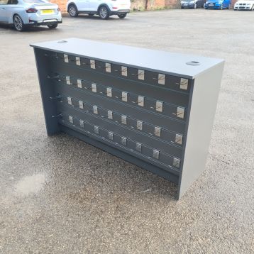 Used Graphite Slatwall Counter