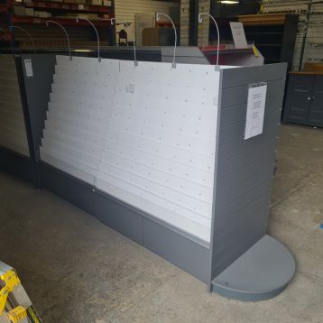 Used 2 x Double Sided Greeting Card Units With Slatwall End Panels
