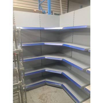 Mix of New & Used Silver Wall Shelving & Corner Unit