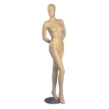 Female Mannequin Embossed Hair Flesh Tone - 1206