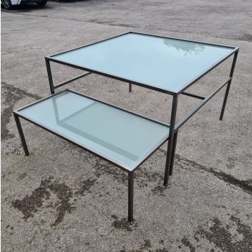  Used Set Of Glass Display Tables