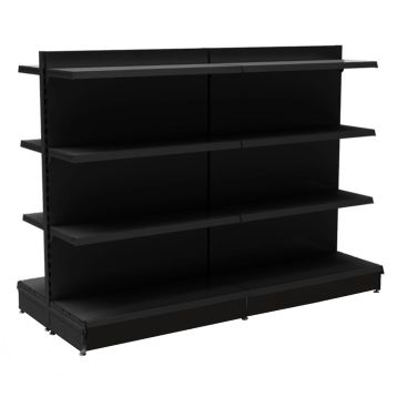 2 x 1000mm Black Joining Gondola Shelving Units