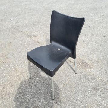 Used Black Plastic Chairs